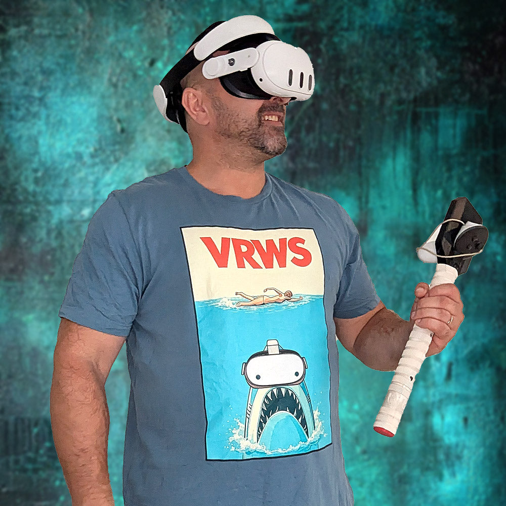 Classic JAWS Inspired VR T-Shirt – Shark with VR Headset Design