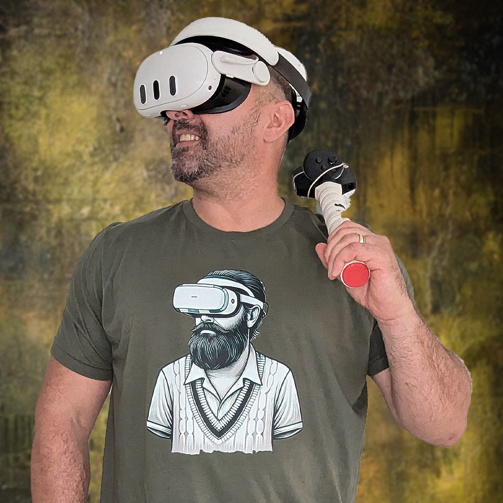 The Bearded Cricketer VR Headset T-Shirt