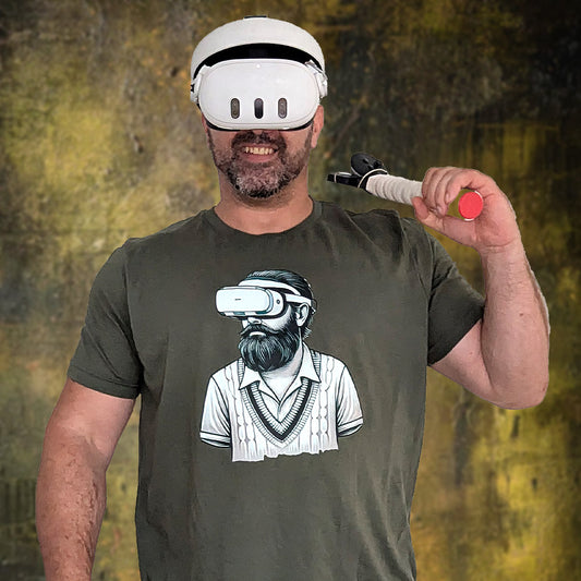 The Bearded Cricketer VR Headset T-Shirt