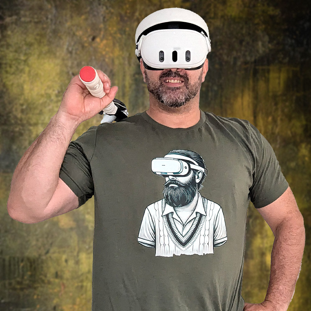 The Bearded Cricketer VR Headset T-Shirt