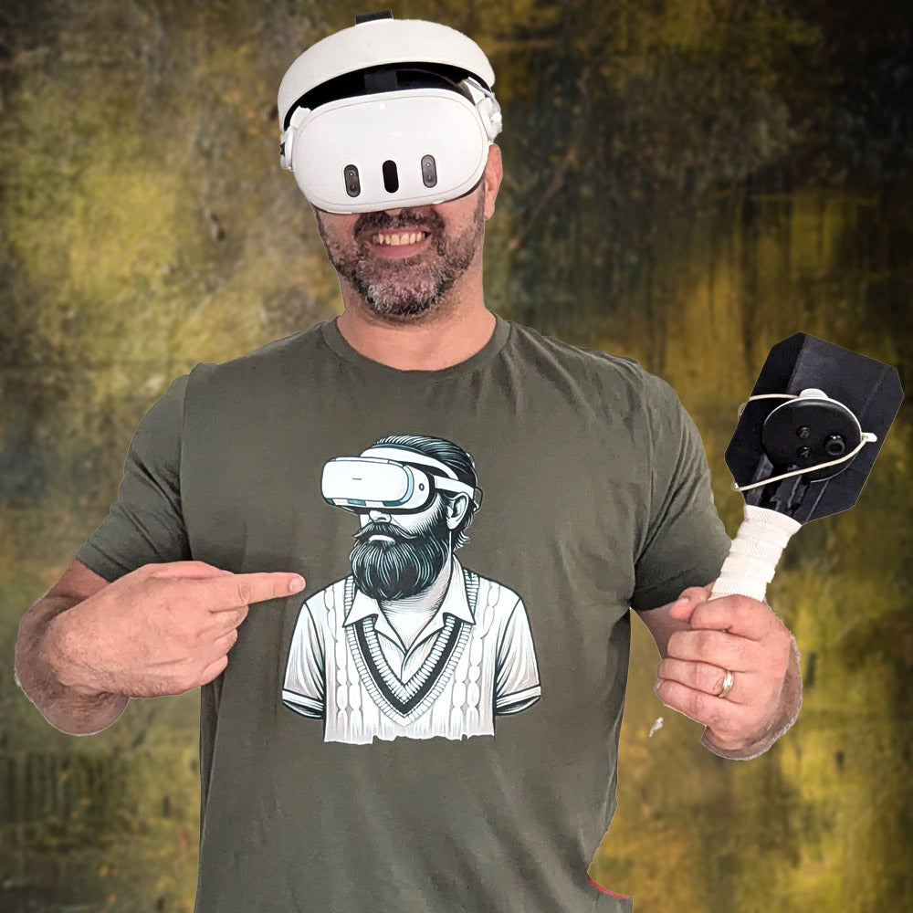 The Bearded Cricketer VR Headset T-Shirt