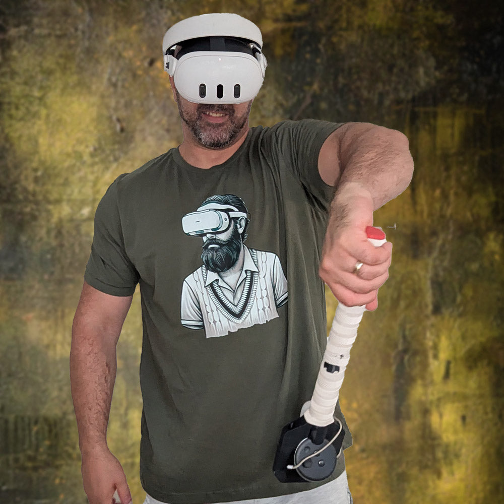 The Bearded Cricketer VR Headset T-Shirt
