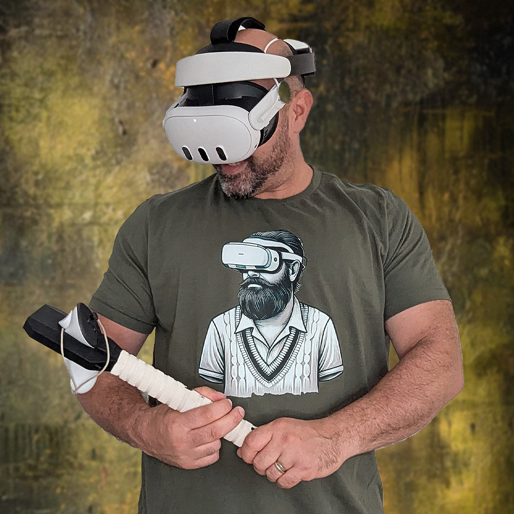 The Bearded Cricketer VR Headset T-Shirt
